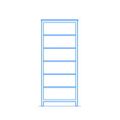 Furniture Bookcases Ikea Hemnes Bookcase Wide Sketch Svg Vector, Free Vectors File